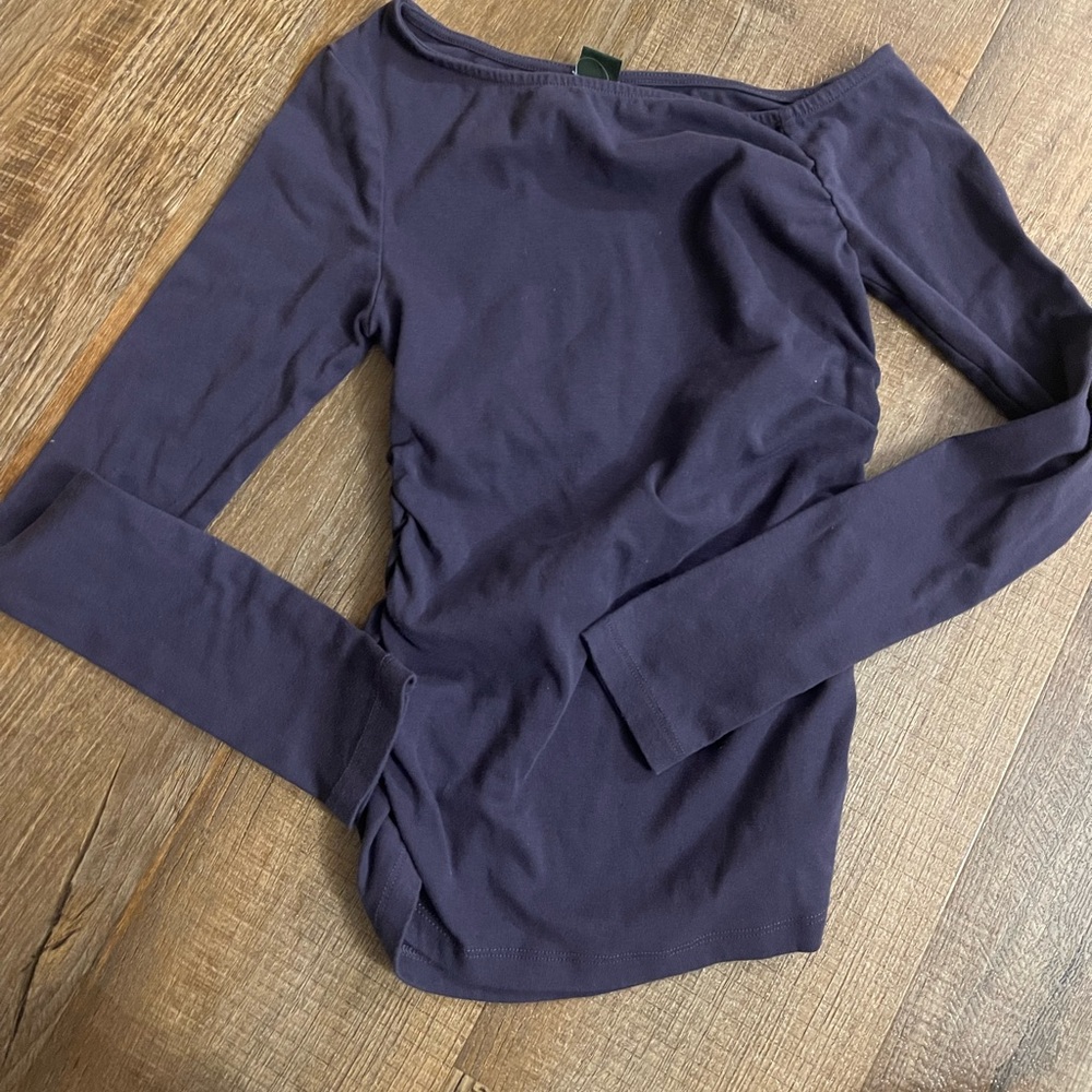 wild fable Off-Shoulder Long Sleeve Top - Navy Blue